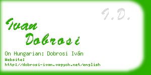 ivan dobrosi business card