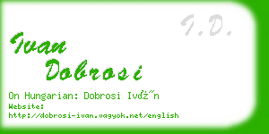 ivan dobrosi business card